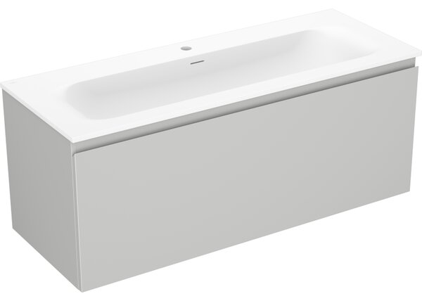 Mexen Orio, kúpeľňová skrinka 120 cm s umývadlom Vela, 1 zásuvka, šedá matná/biela matná, 91A10-12047-1-BF62-W23M01