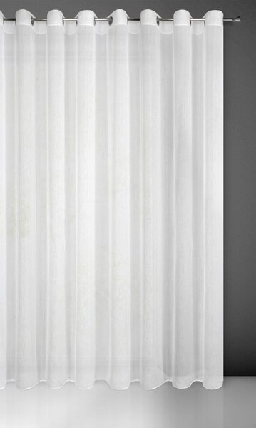 Design 91, Hotová záclona s krúžkami - Rebecca biela vintage, š. 1,4 m x d. 2,5 m