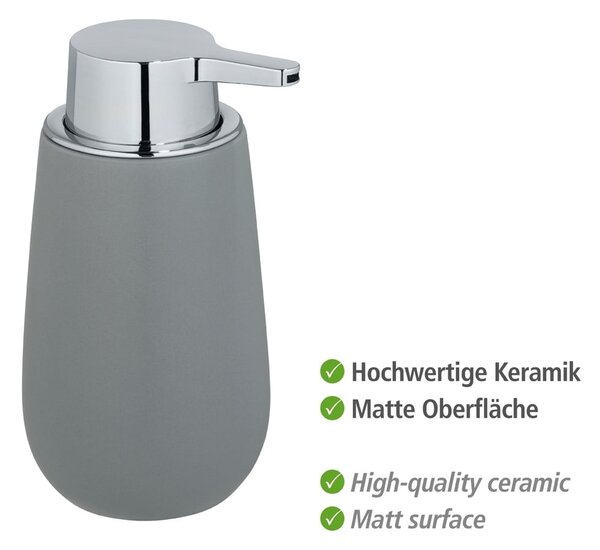Sivý keramický dávkovač mydla 320 ml Badi – Wenko