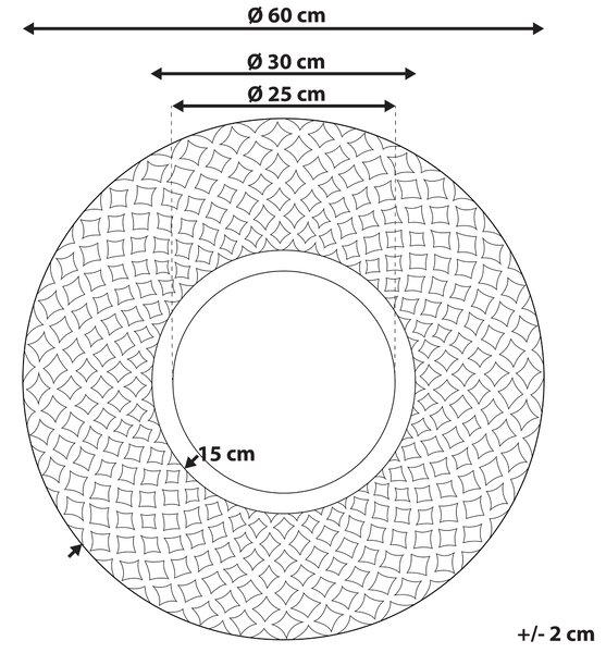 Nástenné zrkadlo svetlohnedá biela jedľové drevo sklo MDF 60 cm okrúhly tvar ozdobný rám moderný boho štýl obývačka spálňa