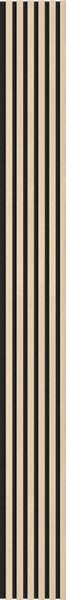 Mexen Lam-F, akustické stenové lamely 275 × 30 cm, plstený podklad 8 mm, technická dyha, dub pieskový, S105-275307-3015-001