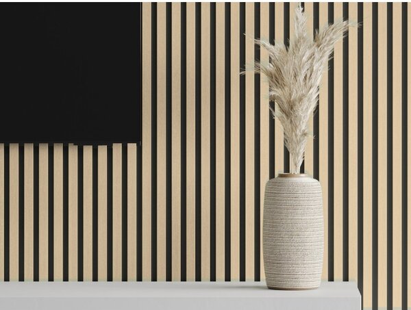 Mexen Lam-B, akustické stenové lamely 275 × 30 cm, HDF doska 4 mm, technická dyha, dub pieskový, S100-275307-3015-001