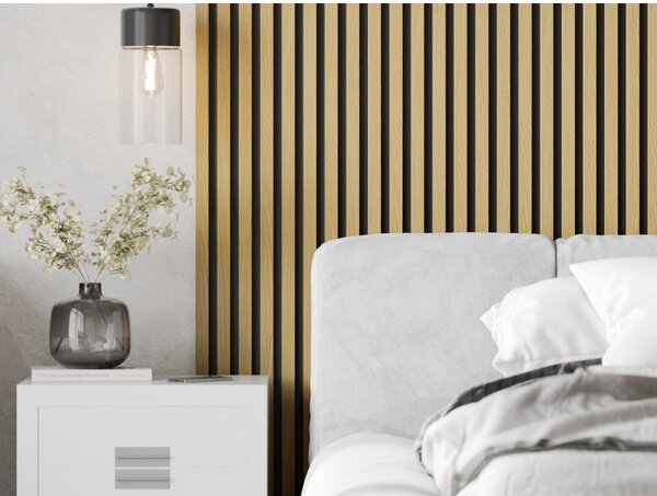 Mexen Lam-B, akustické stenové lamely 275 × 30 cm, HDF doska 4 mm, technická dyha, dub zlatistý, 275307-3015-003