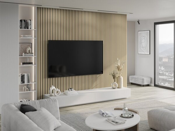 Mexen Lam-B, akustické stenové lamely 275 × 30 cm, HDF doska 4 mm, technická dyha, dub pieskový, S100-275307-3015-001
