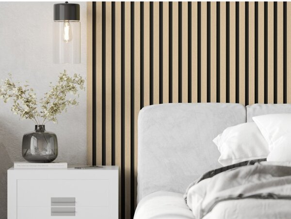 Mexen Lam-B, akustické stenové lamely 275 × 30 cm, HDF doska 4 mm, technická dyha, dub pieskový, S100-275307-3015-001