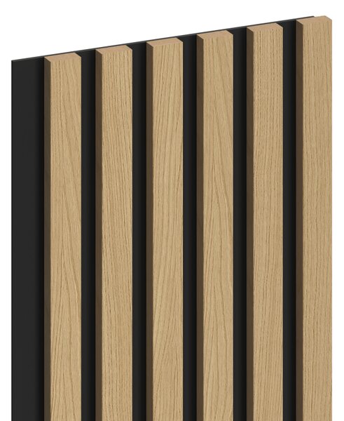 Mexen Lam-B, akustické stenové lamely 275 × 30 cm, HDF doska 4 mm, technická dyha, dub zlatistý, 275307-3015-003