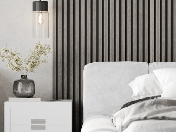 Mexen Lam-B, akustické stenové lamely 275 × 30 cm, HDF doska 4 mm, technická dyha, dub striebristý, S100-275307-3015-007