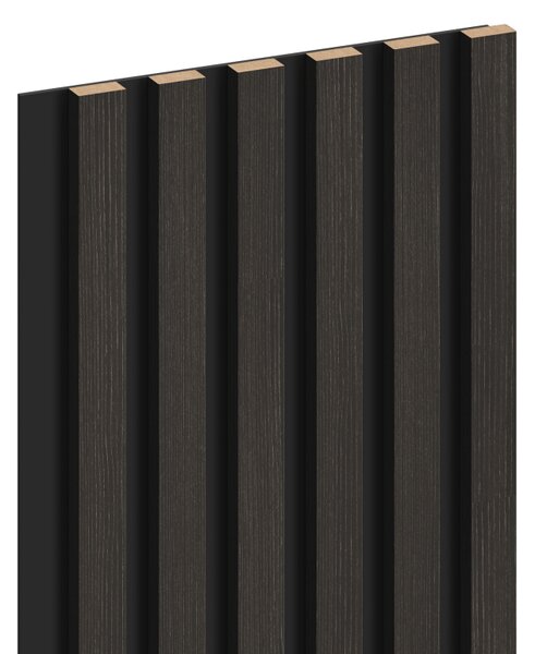 Mexen Lam-B, akustické stenové lamely 275 × 30 cm, HDF doska 4 mm, technická dyha, orech striebristý, S100-275307-3015-009