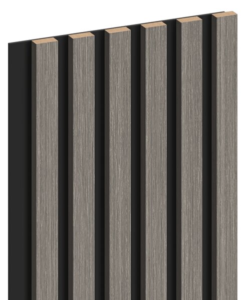 Mexen Lam-B, akustické stenové lamely 275 × 30 cm, HDF doska 4 mm, technická dyha, dub striebristý, S100-275307-3015-007