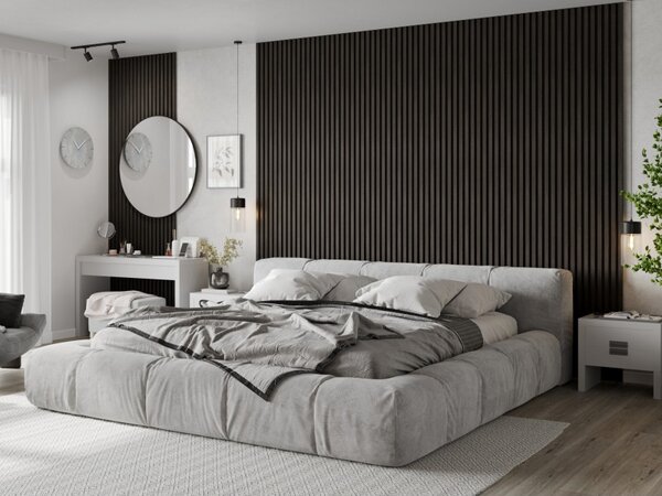 Mexen Lam-B, akustické stenové lamely 275 × 30 cm, HDF doska 4 mm, technická dyha, orech striebristý, S100-275307-3015-009