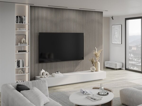 Mexen Lam-B, akustické stenové lamely 275 × 30 cm, HDF doska 4 mm, technická dyha, dub popolavý, S100-275307-3015-005