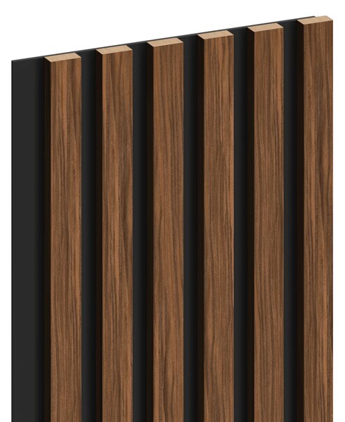 Mexen Lam-B, akustické stenové lamely 275 × 30 cm, HDF doska 4 mm, technická dyha, mahagón rubínový, S100-275307-3015-013