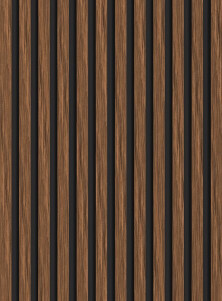 Mexen Lam-B, akustické stenové lamely 275 × 30 cm, HDF doska 4 mm, technická dyha, mahagón rubínový, S100-275307-3015-013