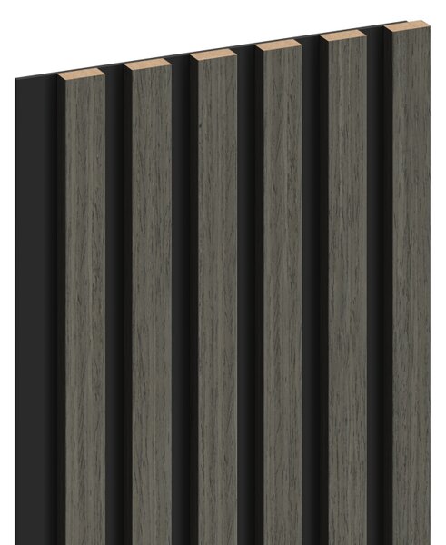 Mexen Lam-B, akustické stenové lamely 275 × 30 cm, HDF doska 4 mm, technická dyha, dub ónyxový, S100-275307-3015-010