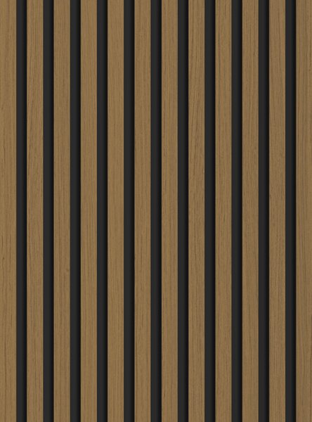 Mexen Lam-B, akustické stenové lamely 275 × 30 cm, HDF doska 4 mm, technická dyha, teak zlatistý, S100-275307-3015-014