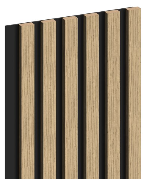 Mexen Lam-B, akustické stenové lamely 275 × 30 cm, HDF doska 4 mm, technická dyha, orech ľanový, S100-275307-3015-015