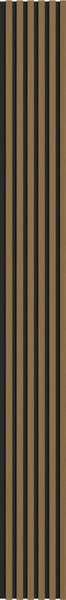 Mexen Lam-B, akustické stenové lamely 275 × 30 cm, HDF doska 4 mm, technická dyha, teak zlatistý, S100-275307-3015-014