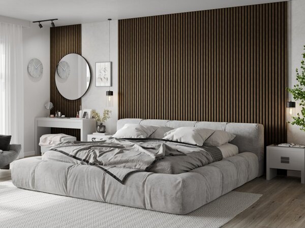 Mexen Lam-B, akustické stenové lamely 275 × 30 cm, HDF doska 4 mm, technická dyha, orech prírodný, S100-275307-3015-016