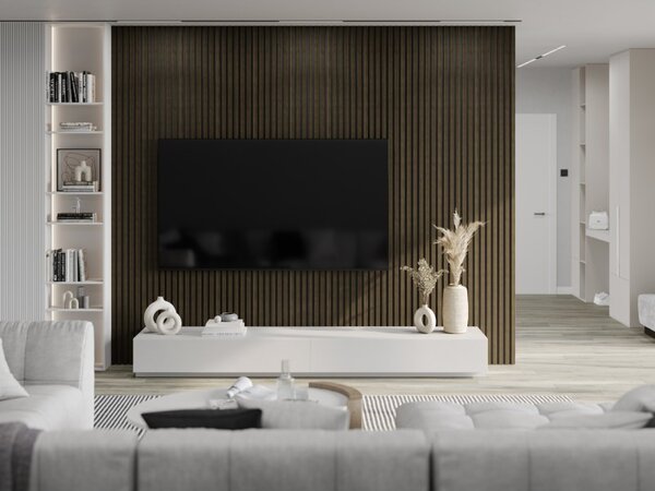 Mexen Lam-B, akustické stenové lamely 275 × 30 cm, HDF doska 4 mm, technická dyha, eben kráľovský, S100-275307-3015-020