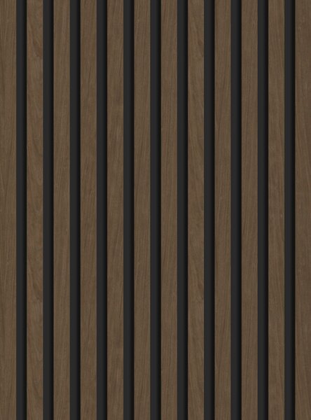 Mexen Lam-B, akustické stenové lamely 275 × 30 cm, HDF doska 4 mm, technická dyha, orech espresso, S100-275307-3015-019