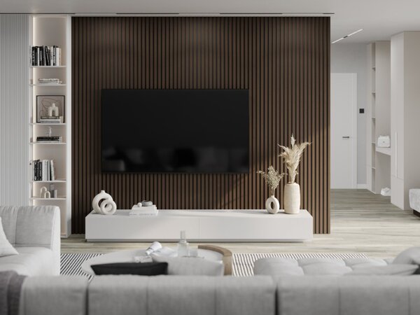 Mexen Lam-B, akustické stenové lamely 275 × 30 cm, HDF doska 4 mm, technická dyha, orech palisandrový, S100-275307-3015-021