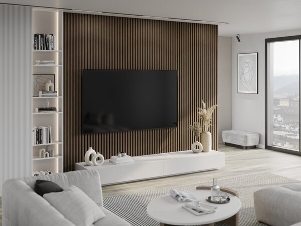 Mexen Lam-B, akustické stenové lamely 275 × 30 cm, HDF doska 4 mm, technická dyha, orech espresso, S100-275307-3015-019