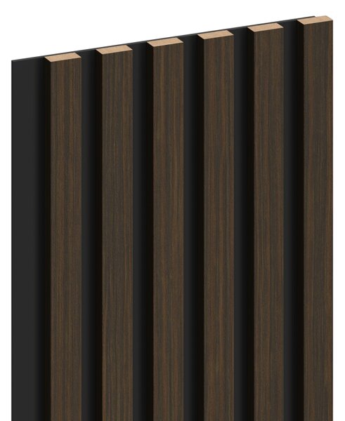 Mexen Lam-B, akustické stenové lamely 275 × 30 cm, HDF doska 4 mm, technická dyha, orech pálený, S100-275307-3015-024