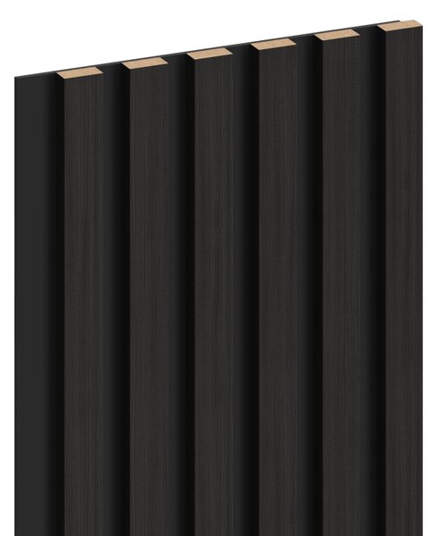Mexen Lam-B, akustické stenové lamely 275 × 30 cm, HDF doska 4 mm, technická dyha, eben čierny, S100-275307-3015-023