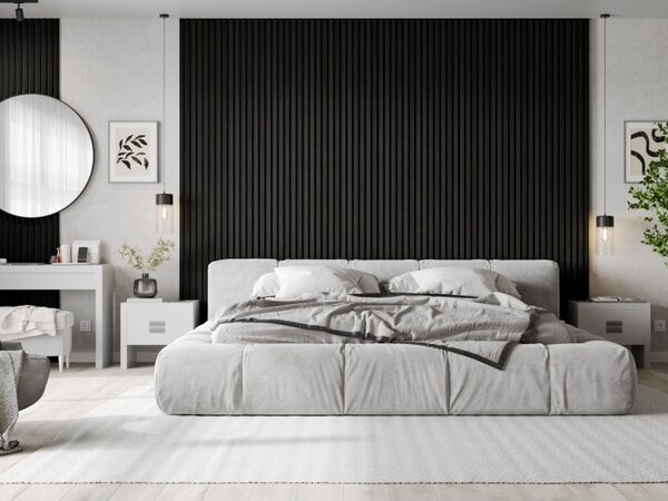 Mexen Lam-B, akustické stenové lamely 275 × 30 cm, HDF doska 4 mm, technická dyha, dub čierny striebristý, S100-275307-3015-025