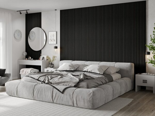 Mexen Lam-B, akustické stenové lamely 275 × 30 cm, HDF doska 4 mm, technická dyha, dub čierny striebristý, S100-275307-3015-025