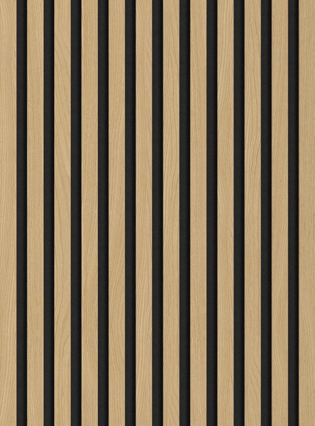 Mexen Lam-F, akustické stenové lamely 275 × 30 cm, plstený podklad 8 mm, technická dyha, dub zlatistý, S105-275307-3015-003