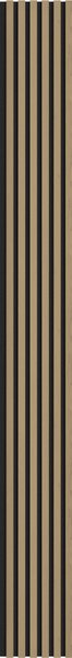 Mexen Lam-F, akustické stenové lamely 275 × 30 cm, plstený podklad 8 mm, technická dyha, dub ušľachtilý, S105-275307-3015-004