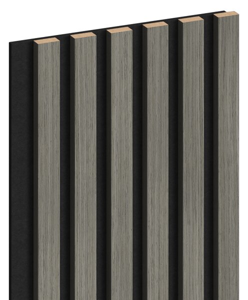 Mexen Lam-F, akustické stenové lamely 275 × 30 cm, plstený podklad 8 mm, technická dyha, dub Heritage, S105-275307-3015-008
