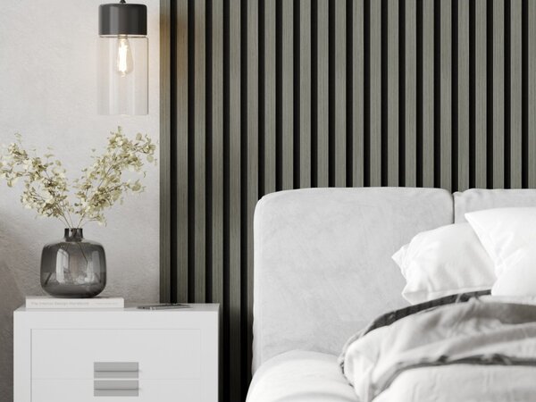 Mexen Lam-F, akustické stenové lamely 275 × 30 cm, plstený podklad 8 mm, technická dyha, dub Heritage, S105-275307-3015-008