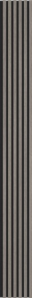 Mexen Lam-F, akustické stenové lamely 275 × 30 cm, plstený podklad 8 mm, technická dyha, dub striebristý, S105-275307-3015-007