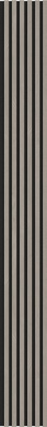 Mexen Lam-F, akustické stenové lamely 275 × 30 cm, plstený podklad 8 mm, technická dyha, dub popolavý, S105-275307-3015-005