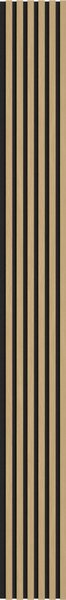 Mexen Lam-F, akustické stenové lamely 275 × 30 cm, plstený podklad 8 mm, technická dyha, dub zlatistý, S105-275307-3015-003