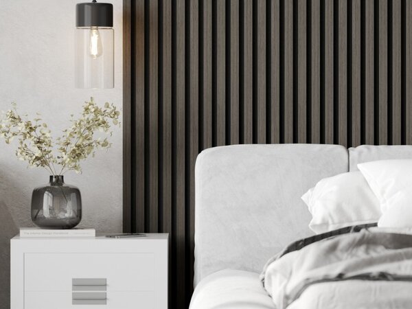 Mexen Lam-F, akustické stenové lamely 275 × 30 cm, plstený podklad 8 mm, technická dyha, dub ónyxový, S105-275307-3015-010