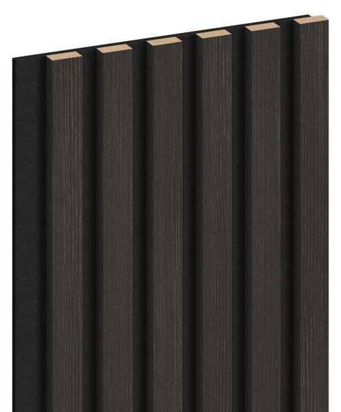 Mexen Lam-F, akustické stenové lamely 275 × 30 cm, plstený podklad 8 mm, technická dyha, orech striebristý, S105-275307-3015-009