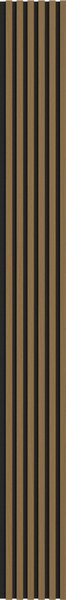 Mexen Lam-F, akustické stenové lamely 275 × 30 cm, plstený podklad 8 mm, technická dyha, teak zlatistý, S105-275307-3015-014