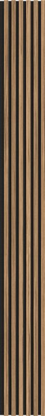 Mexen Lam-F, akustické stenové lamely 275 × 30 cm, plstený podklad 8 mm, technická dyha, orech svetlý, S105-275307-3015-017