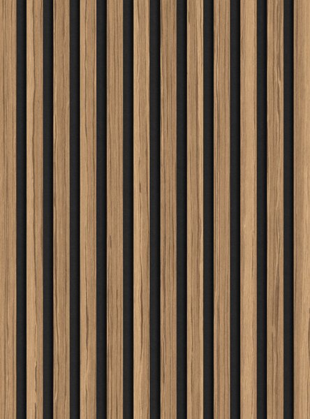 Mexen Lam-F, akustické stenové lamely 275 × 30 cm, plstený podklad 8 mm, technická dyha, orech svetlý, S105-275307-3015-017