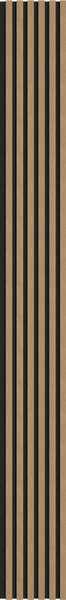 Mexen Lam-F, akustické stenové lamely 275 × 30 cm, plstený podklad 8 mm, technická dyha, orech ľanový, S105-275307-3015-015