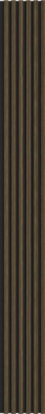 Mexen Lam-F, akustické stenové lamely 275 × 30 cm, plstený podklad 8 mm, technická dyha, eben kráľovský, S105-275307-3015-020