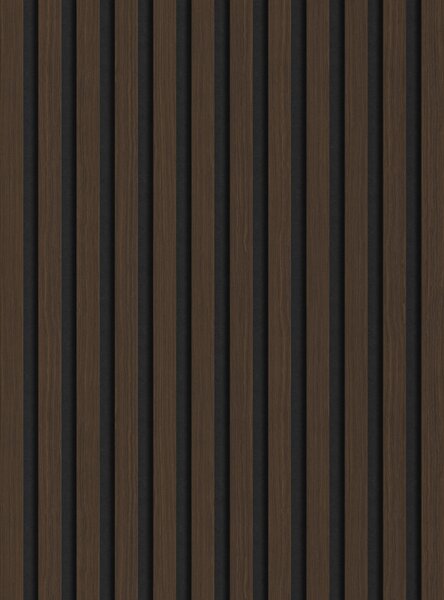 Mexen Lam-F, akustické stenové lamely 275 × 30 cm, plstený podklad 8 mm, technická dyha, orech palisandrový, S105-275307-3015-021