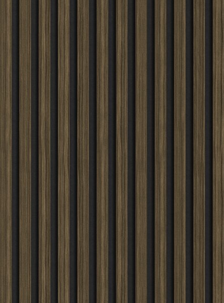 Mexen Lam-F, akustické stenové lamely 275 × 30 cm, plstený podklad 8 mm, technická dyha, eben kráľovský, S105-275307-3015-020