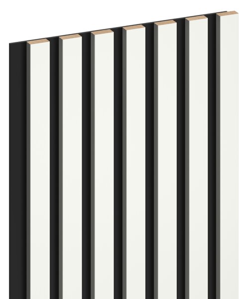 Mexen Lam-B, stenové lamely 275 × 31,5 cm, HDF doska 4 mm, biela lesklá, S100-275317-2812-054