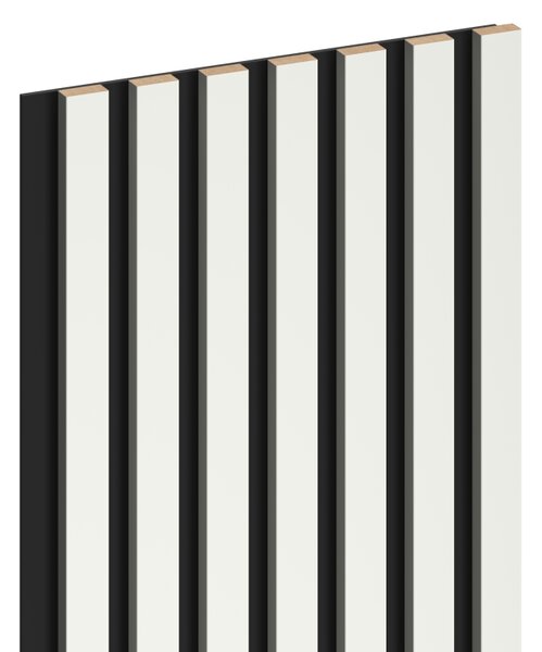 Mexen Lam-B, stenové lamely 275 × 31,5 cm, HDF doska 4 mm, biela matná, S100-275317-2812-051