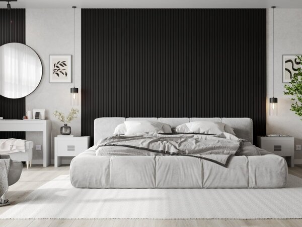 Mexen Lam-F, akustické stenové lamely 275 × 31,5 cm, filc 6 mm, čierna lesklá, S105-275317-2812-055