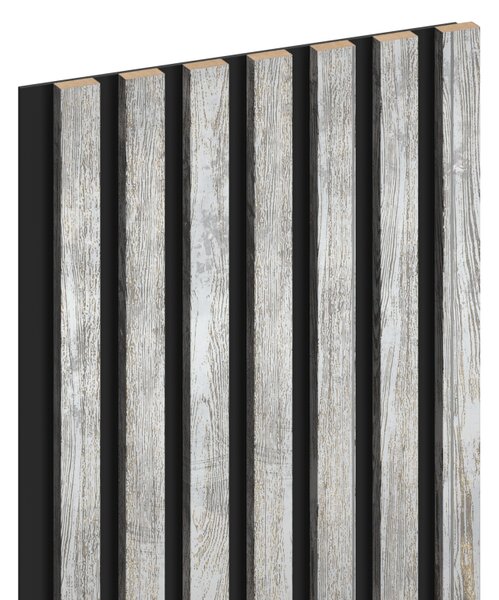 Mexen Lam-B, stenové lamely 275 × 31,5 cm, HDF doska 4 mm, dub bielený, S100-275317-2812-064